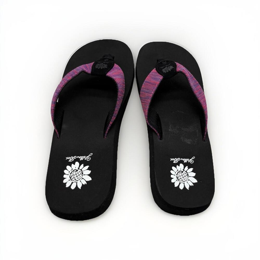 Yellow Box Flip Flops Purple  Wedge Sandals Flip Flops Sz 7.5 NEW